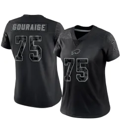 Women's Richard Gouraige Buffalo Bills No.75 Limited Reflective Jersey - Black