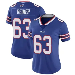 Women's Rush Reimer Buffalo Bills No.63 Limited Team Color Vapor Untouchable Jersey - Royal