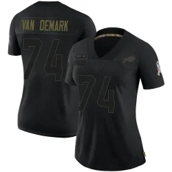 Women's Ryan Van Demark Buffalo Bills No.74 Limited 2020 Salute To Service Jersey - Black