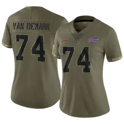 Women's Ryan Van Demark Buffalo Bills No.74 Limited 2022 Salute To Service Jersey - Olive