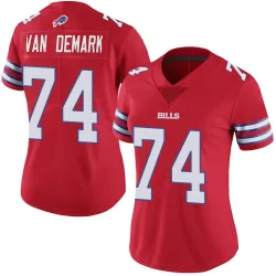 Women's Ryan Van Demark Buffalo Bills No.74 Limited Color Rush Vapor Untouchable Jersey - Red