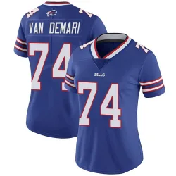 Women's Ryan Van Demark Buffalo Bills No.74 Limited Team Color Vapor Untouchable Jersey - Royal