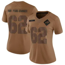 Women's Sedrick Van Pran-Granger Buffalo Bills No.62 Limited 2023 Salute To Service Jersey - Brown