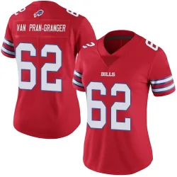 Women's Sedrick Van Pran-Granger Buffalo Bills No.62 Limited Color Rush Vapor Untouchable Jersey - Red