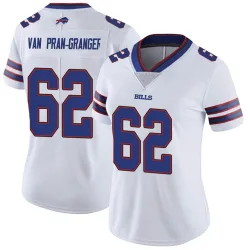 Women's Sedrick Van Pran-Granger Buffalo Bills No.62 Limited Color Rush Vapor Untouchable Jersey - White