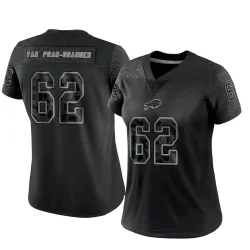 Women's Sedrick Van Pran-Granger Buffalo Bills No.62 Limited Reflective Jersey - Black