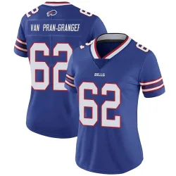 Women's Sedrick Van Pran-Granger Buffalo Bills No.62 Limited Team Color Vapor Untouchable Jersey - Royal