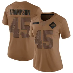 Women's Shaq Thompson Buffalo Bills No.45 Limited 2023 Salute To Service Jersey - Brown