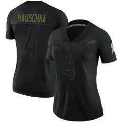 Women's Stephen Hauschka Buffalo Bills No.4 Limited 2020 Salute To Service Jersey - Black
