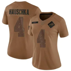 Women's Stephen Hauschka Buffalo Bills No.4 Limited 2023 Salute To Service Jersey - Brown