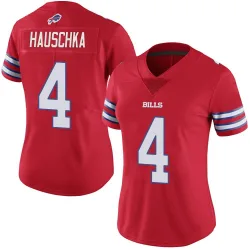 Women's Stephen Hauschka Buffalo Bills No.4 Limited Color Rush Vapor Untouchable Jersey - Red