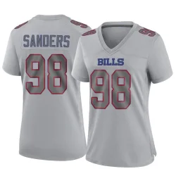 Women's T.J. Sanders Buffalo Bills No.98 Game Atmosphere Fashion Jersey - Gray