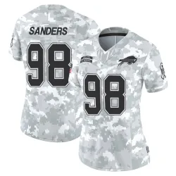 Women's T.J. Sanders Buffalo Bills No.98 Limited 2024 Salute to Service Jersey - Arctic Camo