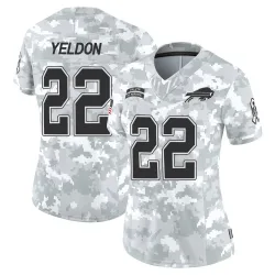 Women's T.J. Yeldon Buffalo Bills No.22 Limited 2024 Salute to Service Jersey - Arctic Camo