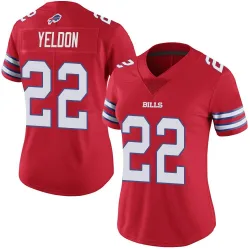 Women's T.J. Yeldon Buffalo Bills No.22 Limited Color Rush Vapor Untouchable Jersey - Red