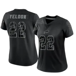 Women's T.J. Yeldon Buffalo Bills No.22 Limited Reflective Jersey - Black