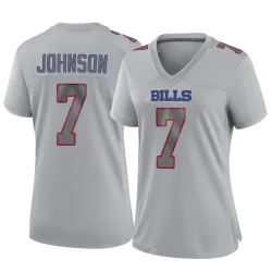 Women's Taron Johnson Buffalo Bills No.7 Game Atmosphere Fashion Jersey - Gray
