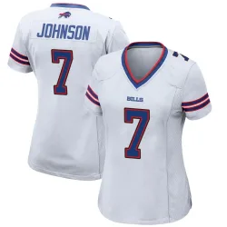 Women's Taron Johnson Buffalo Bills No.7 Game Jersey - White