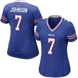 Women's Taron Johnson Buffalo Bills No.7 Game Team Color Jersey - Royal Blue