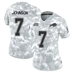 Women's Taron Johnson Buffalo Bills No.7 Limited 2024 Salute to Service Jersey - Arctic Camo