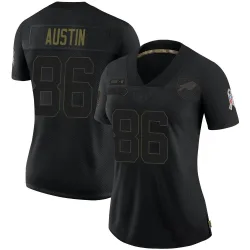 Women's Tavon Austin Buffalo Bills No.86 Limited 2020 Salute To Service Jersey - Black