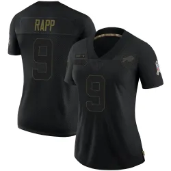 Women's Taylor Rapp Buffalo Bills No.9 Limited 2020 Salute To Service Jersey - Black