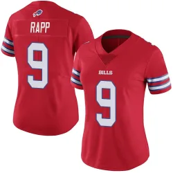 Women's Taylor Rapp Buffalo Bills No.9 Limited Color Rush Vapor Untouchable Jersey - Red