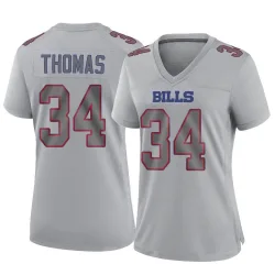 Women's Thurman Thomas Buffalo Bills No.34 Game Atmosphere Fashion Jersey - Gray