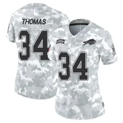 Women's Thurman Thomas Buffalo Bills No.34 Limited 2024 Salute to Service Jersey - Arctic Camo
