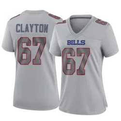Women's Travis Clayton Buffalo Bills No.67 Game Atmosphere Fashion Jersey - Gray