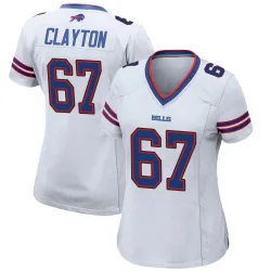 Women's Travis Clayton Buffalo Bills No.67 Game Jersey - White