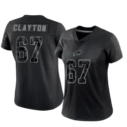 Women's Travis Clayton Buffalo Bills No.67 Limited Reflective Jersey - Black