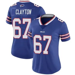 Women's Travis Clayton Buffalo Bills No.67 Limited Team Color Vapor Untouchable Jersey - Royal