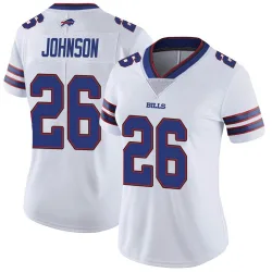 Women's Ty Johnson Buffalo Bills No.26 Limited Color Rush Vapor Untouchable Jersey - White