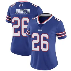 Women's Ty Johnson Buffalo Bills No.26 Limited Team Color Vapor Untouchable Jersey - Royal