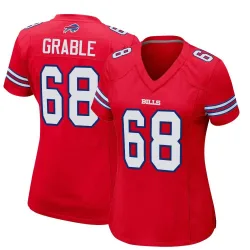 Women's Tylan Grable Buffalo Bills No.68 Game Alternate Jersey - Red