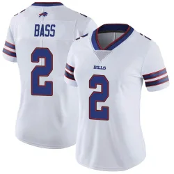 Women's Tyler Bass Buffalo Bills No.2 Limited Color Rush Vapor Untouchable Jersey - White