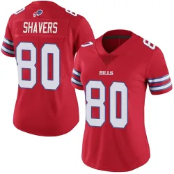 Women's Tyrell Shavers Buffalo Bills No.80 Limited Color Rush Vapor Untouchable Jersey - Red