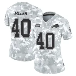 Women's Von Miller Buffalo Bills No.40 Limited 2024 Salute to Service Jersey - Arctic Camo