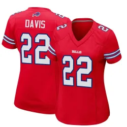 Women's Vontae Davis Buffalo Bills No.22 Game Alternate Jersey - Red