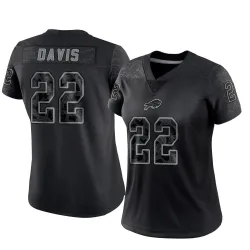 Women's Vontae Davis Buffalo Bills No.22 Limited Reflective Jersey - Black