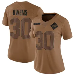 Women's Wande Owens Buffalo Bills No.30 Limited 2023 Salute To Service Jersey - Brown