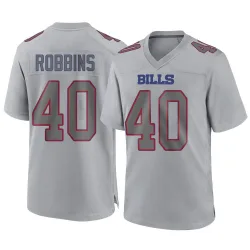 Youth Brad Robbins Buffalo Bills No.40 Game Atmosphere Fashion Jersey - Gray