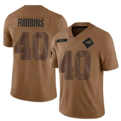 Youth Brad Robbins Buffalo Bills No.40 Limited 2023 Salute To Service Jersey - Brown