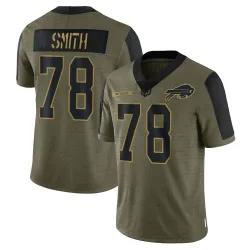Youth Bruce Smith Buffalo Bills No.78 Limited 2021 Salute To Service Jersey - Olive