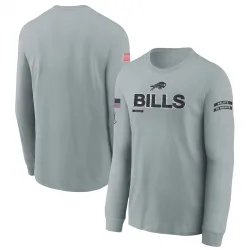 Youth Buffalo Bills No. 2024 Salute To Service Long Sleeve T-Shirt - Gray