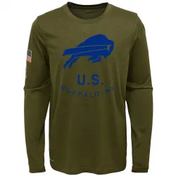 Youth Buffalo Bills No. Legend 2018 Salute to Service Performance Long Sleeve T-Shirt - Olive