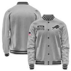 Youth Buffalo Bills No. Salute to Service Performance Jacket - Gray