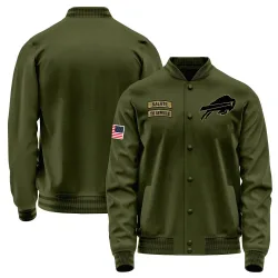 Youth Buffalo Bills No. Salute to Service Sideline Performance Jacket - Olive