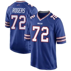 Youth Casey Rogers Buffalo Bills No.72 Game Team Color Jersey - Royal Blue